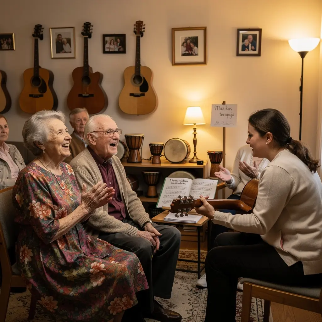 Draugiška aplinka, kurioje senjorai gali bendrauti ir dalintis patirtimi.